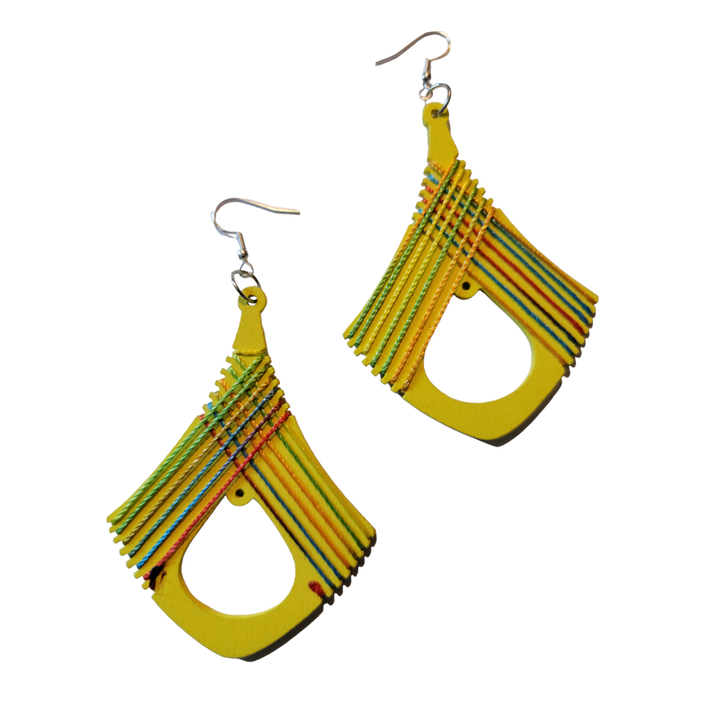 Yellow Bell Threaded Earrings
