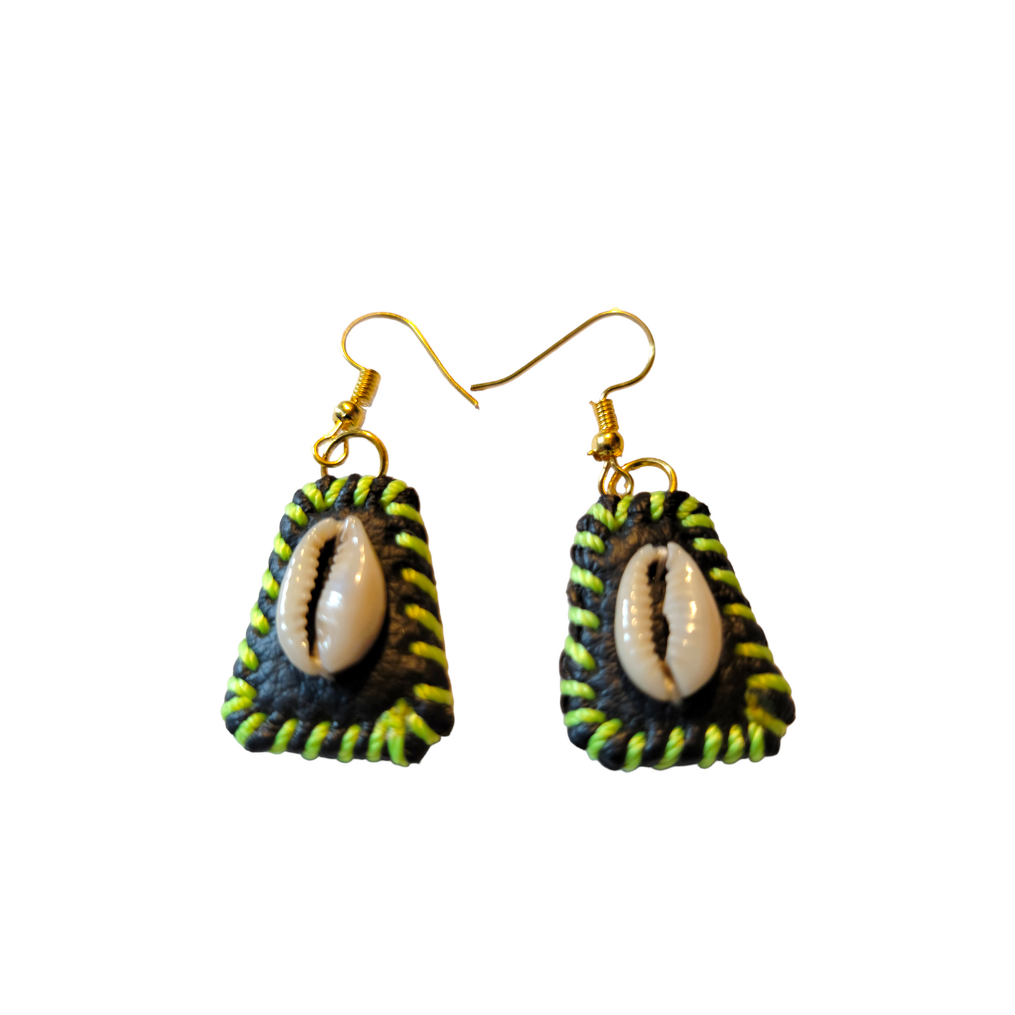 Green XSmall Leather Earrings