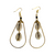 2 Cowrie Shells Oval Hoops