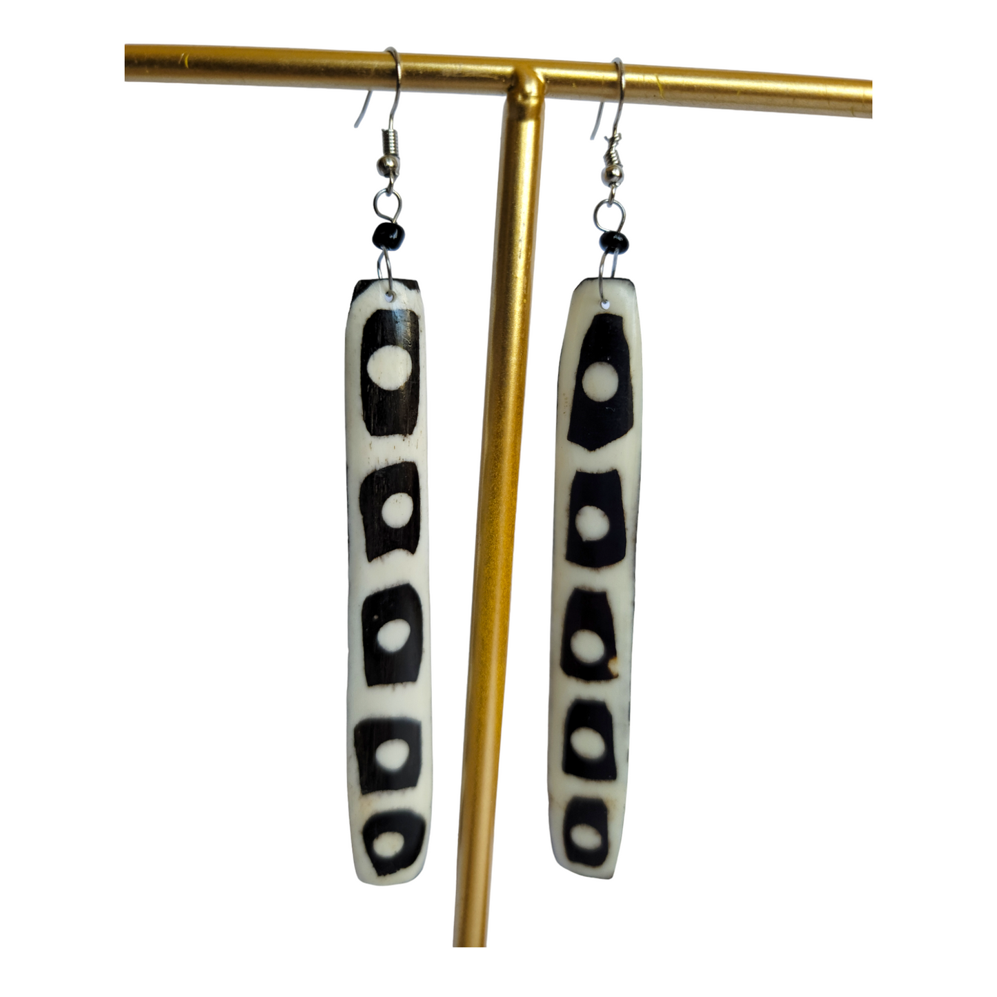 Long Square Dots Earrings