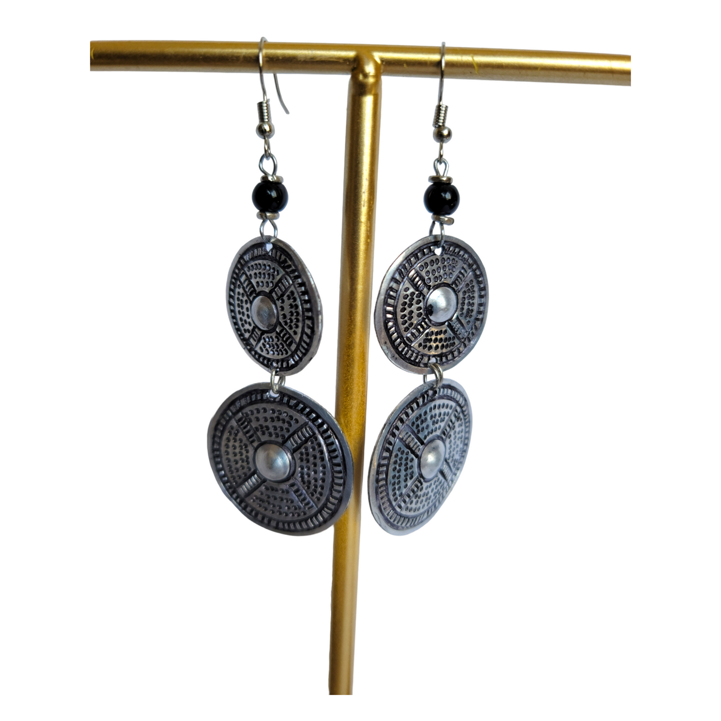 Decorates 2 Circles Mabati Earrings