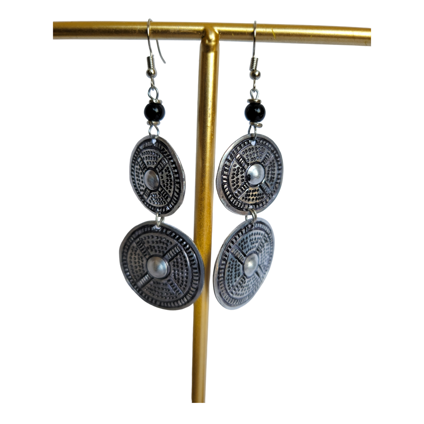 Decorates 2 Circles Mabati Earrings