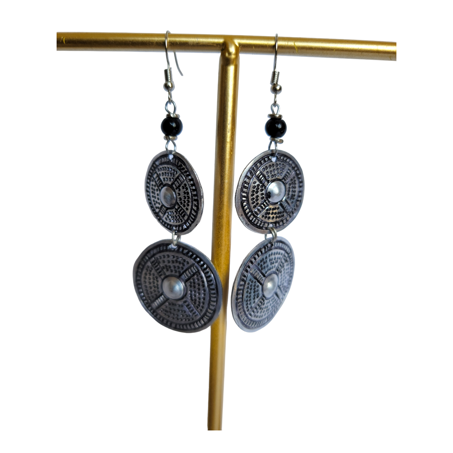 Decorates 2 Circles Mabati Earrings
