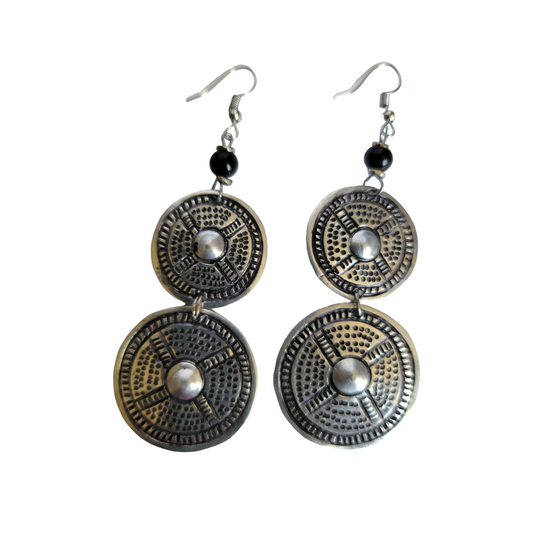 Decorates 2 Circles Mabati Earrings