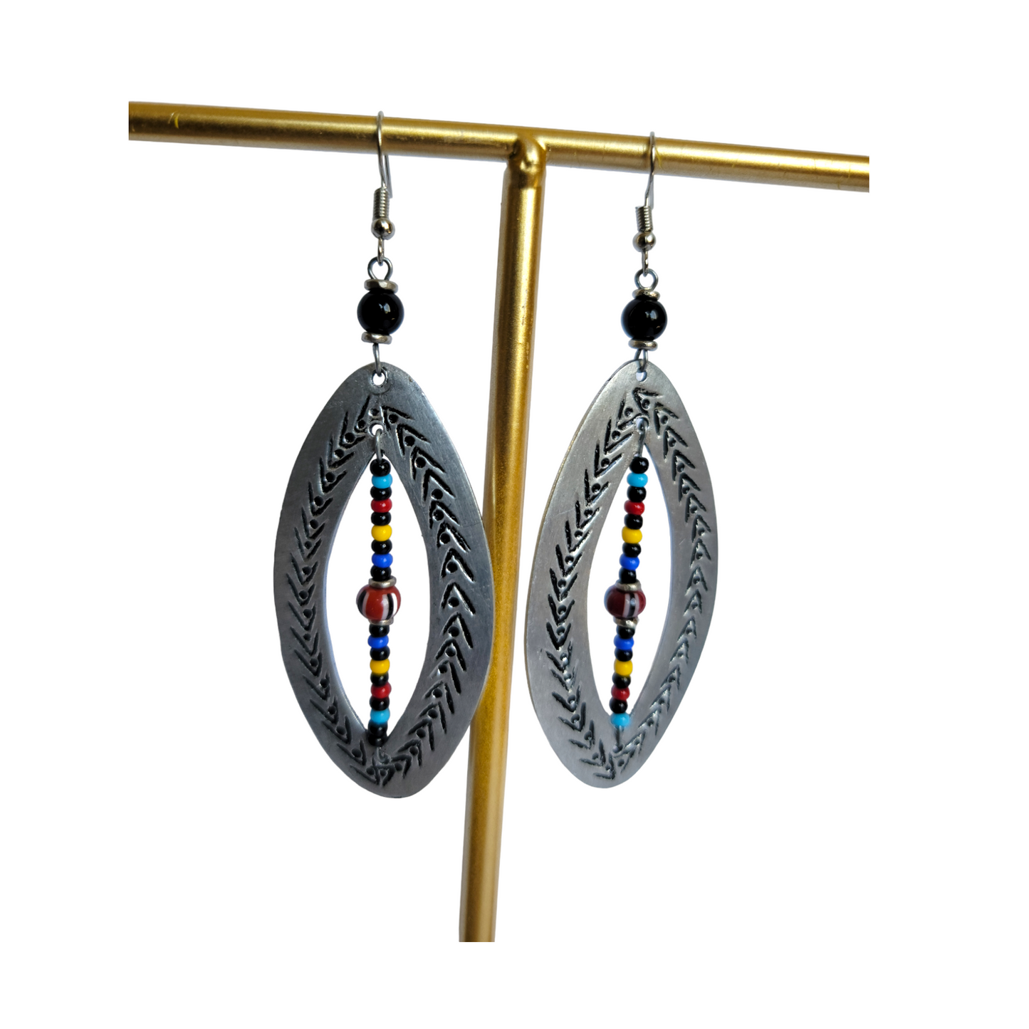 Mabati and Maasai beads Eaarings