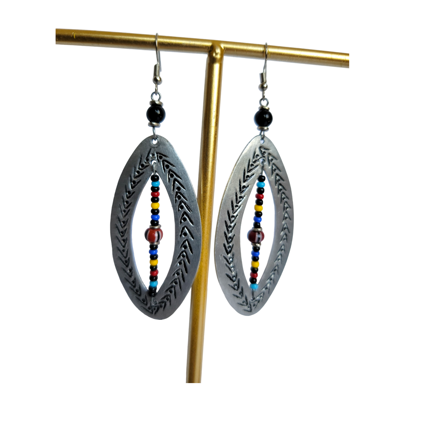 Mabati and Maasai beads Eaarings