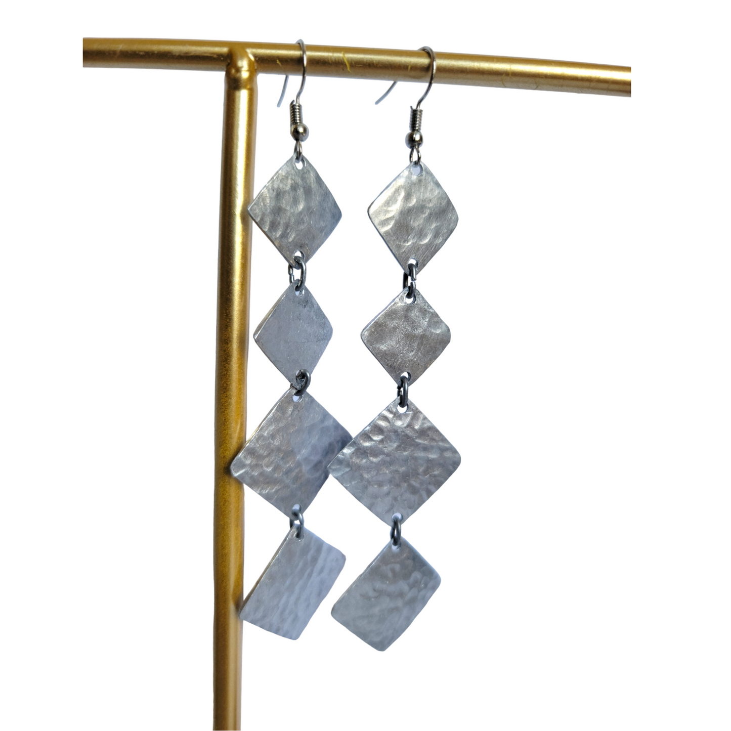 4 Squares Mabati Dangling Earrings