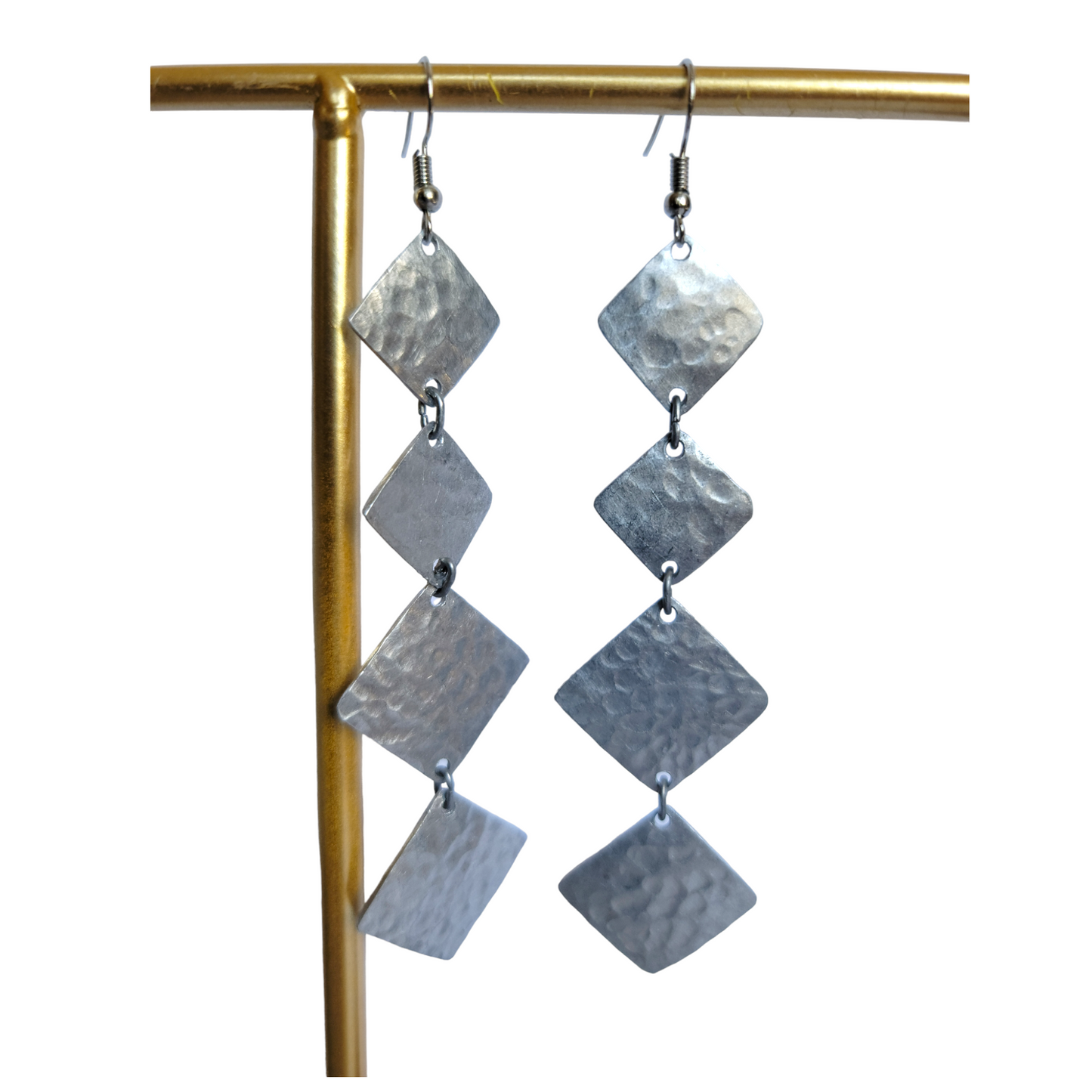 4 Squares Mabati Dangling Earrings