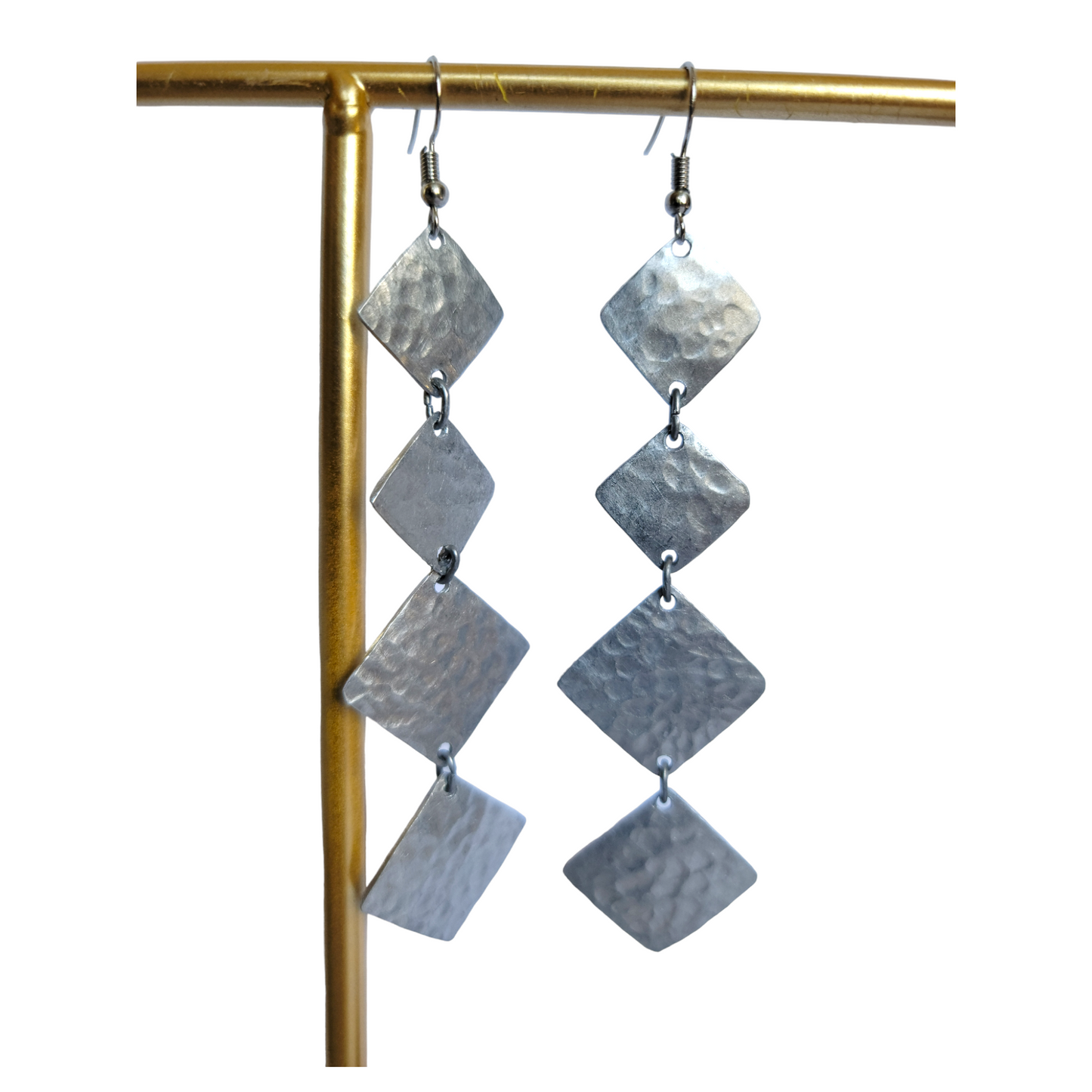 4 Squares Mabati Dangling Earrings
