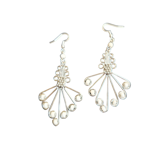 White Butterfly Earrings
