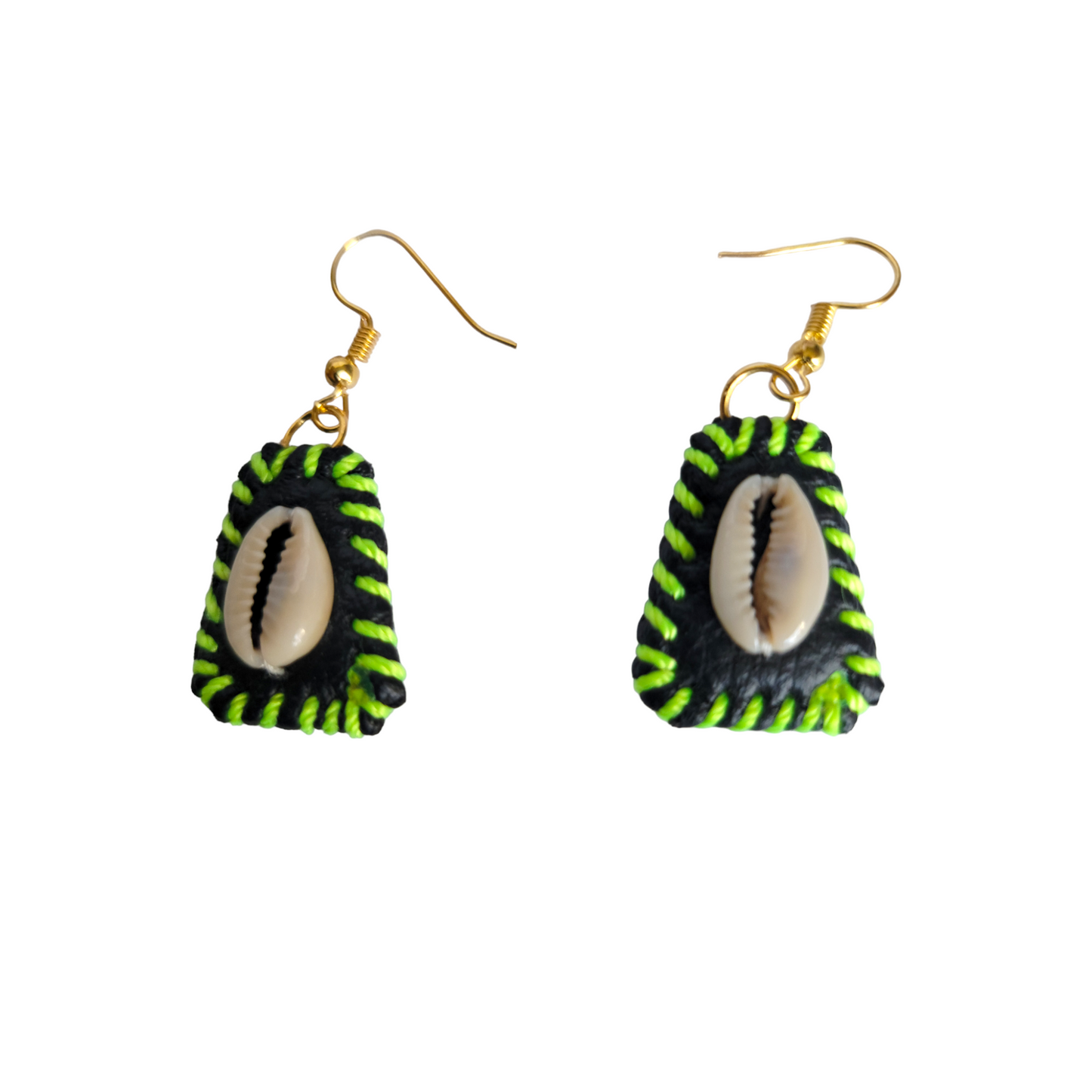 Green XSmall Leather Earrings