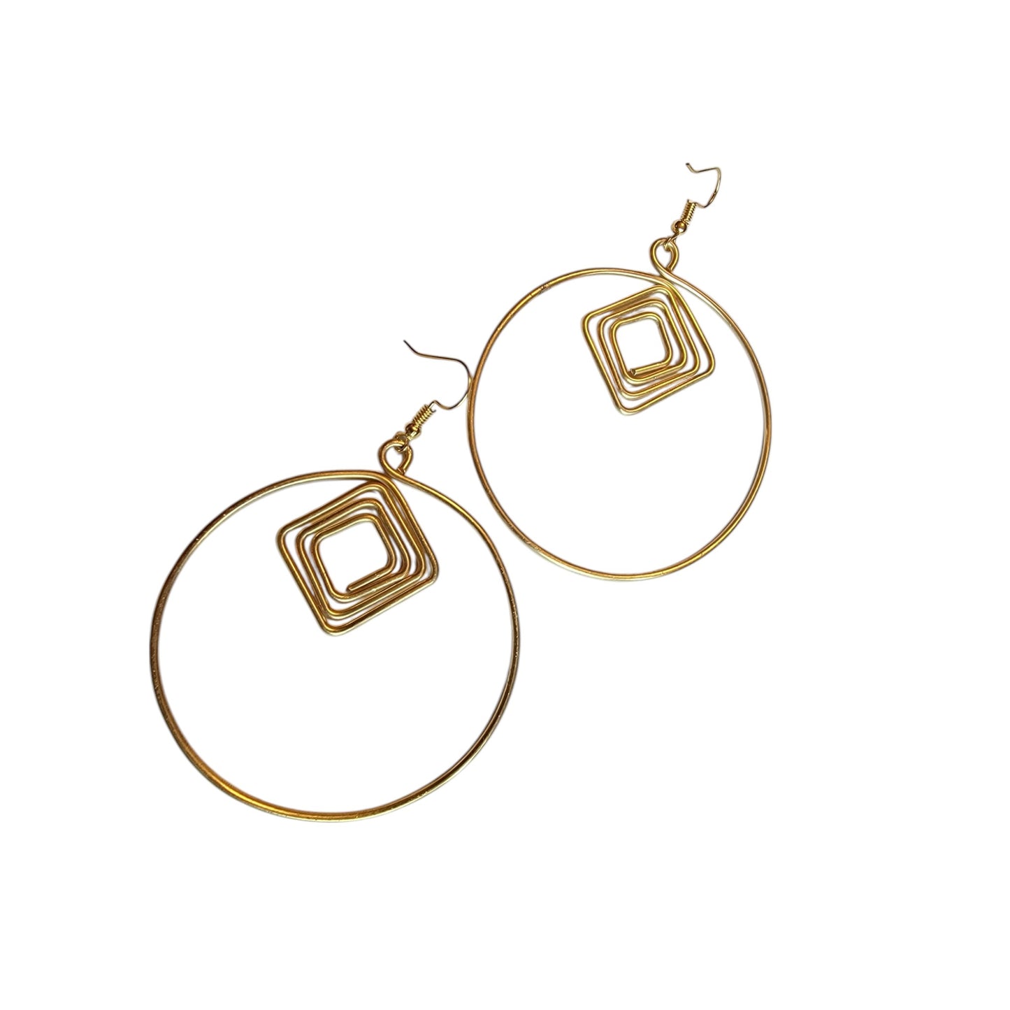 Brass Hoops W/ square coil