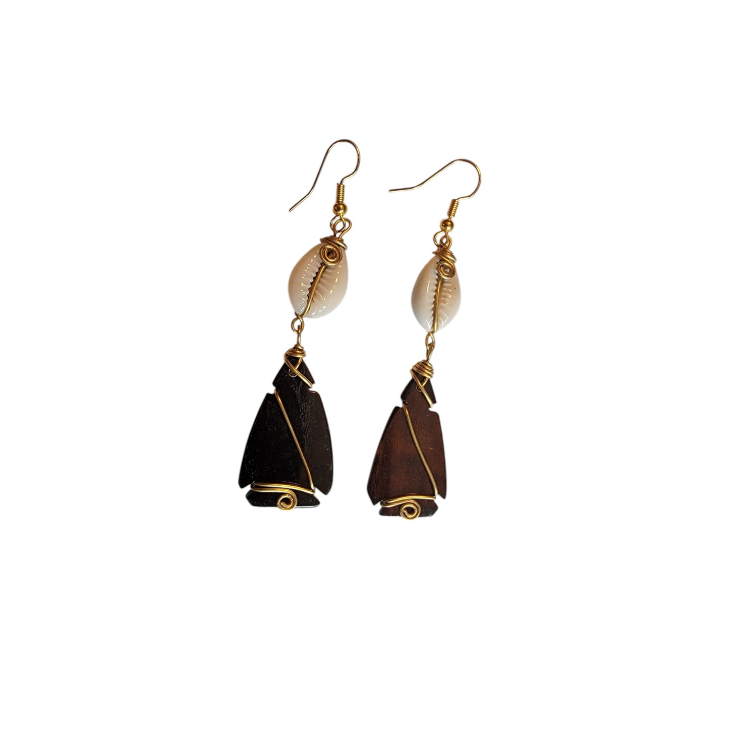 Bone W/ Cowrie Shell and Brass