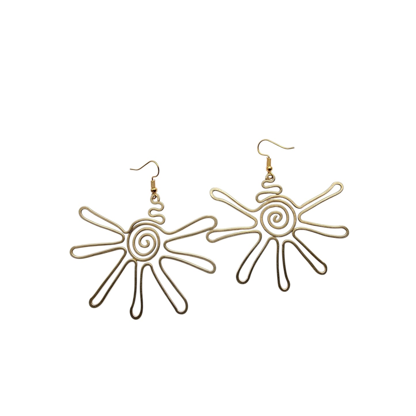 Brass Octopus Earrings