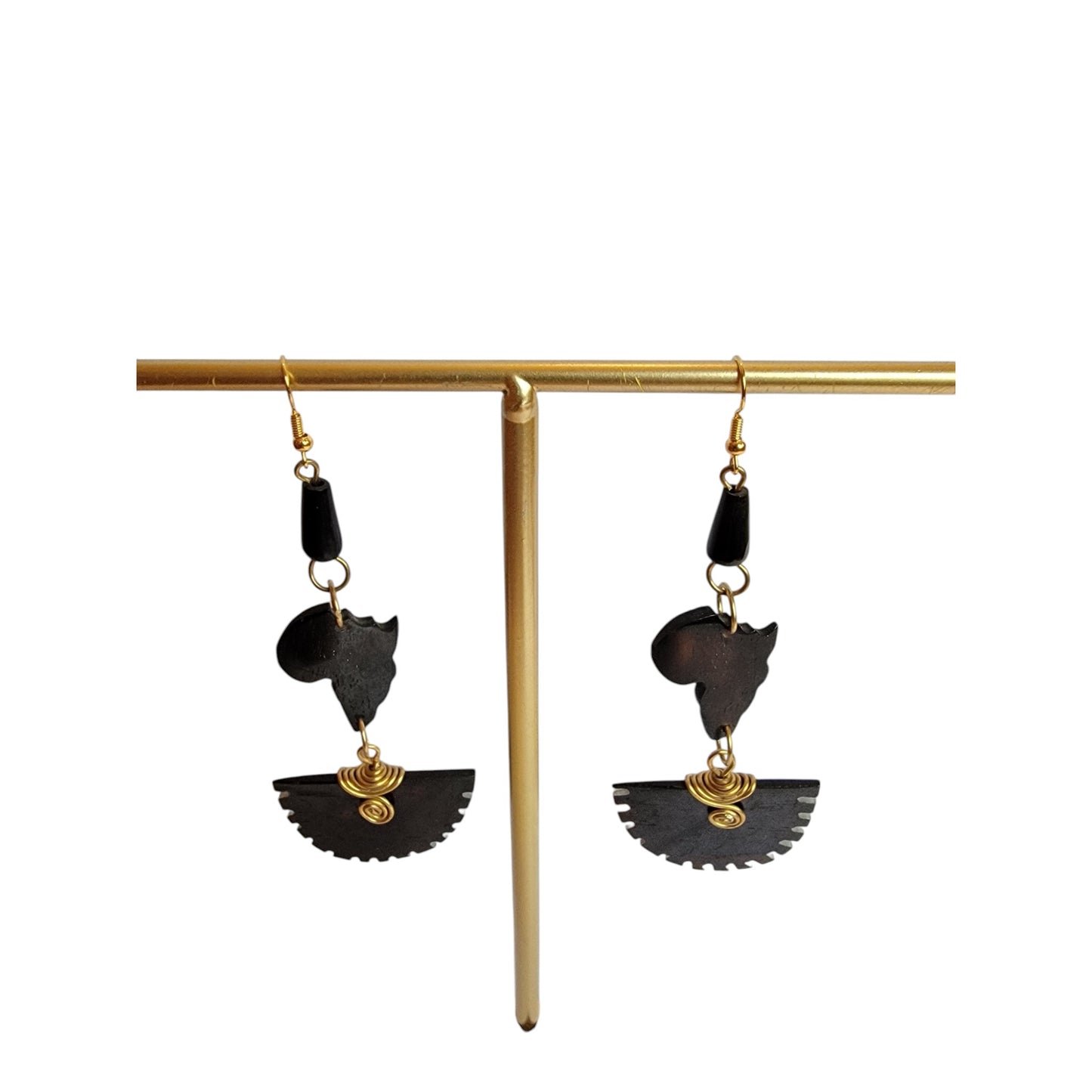 Little Africa on Decorated Half Moon Earrings