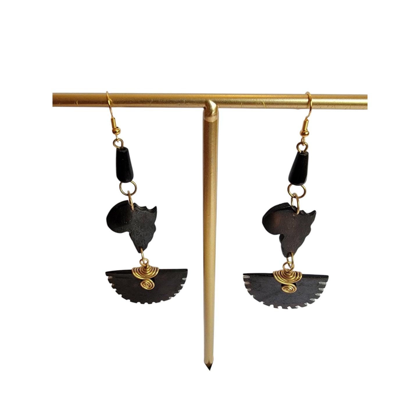 Little Africa on Decorated Half Moon Earrings