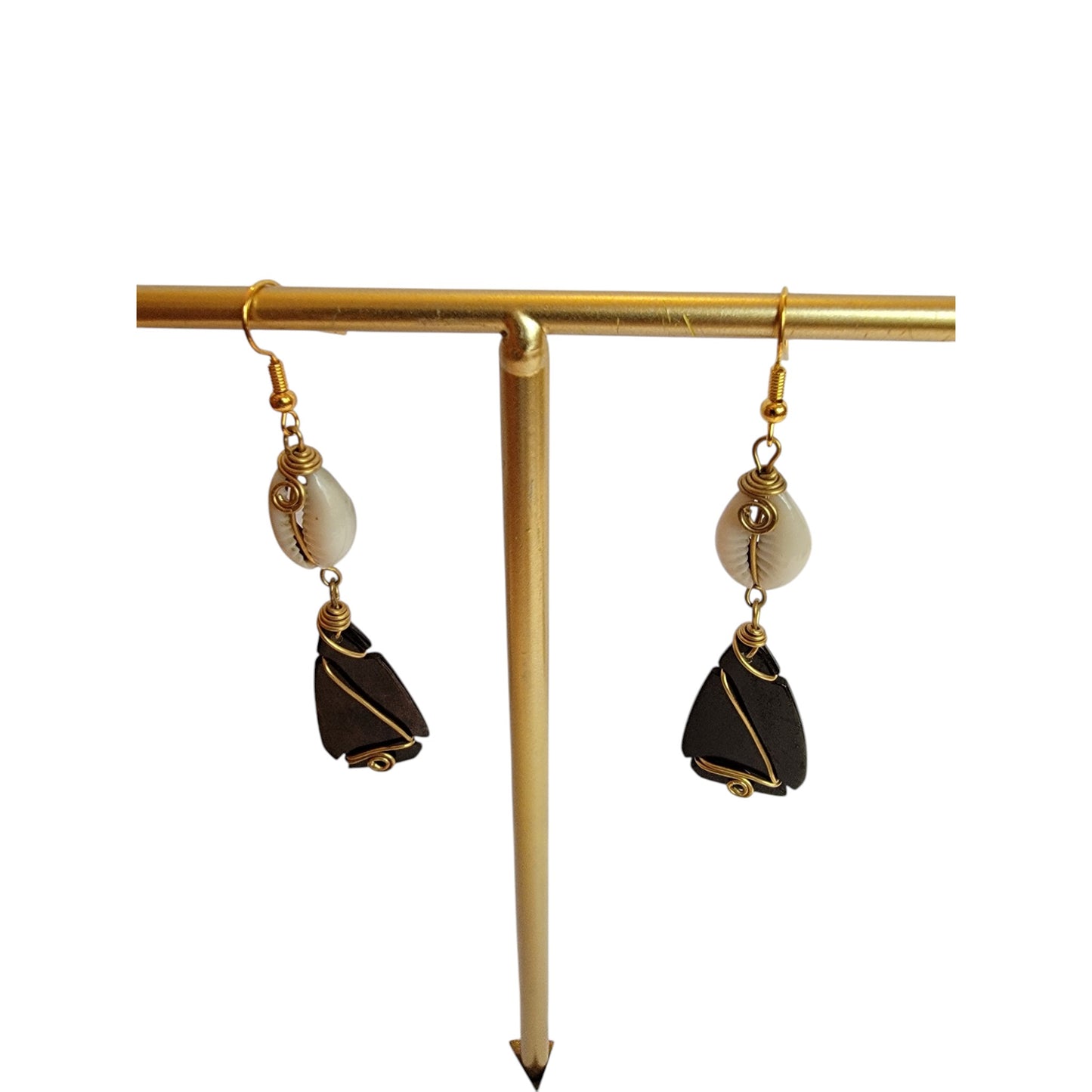 Bone W/ Cowrie Shell and Brass