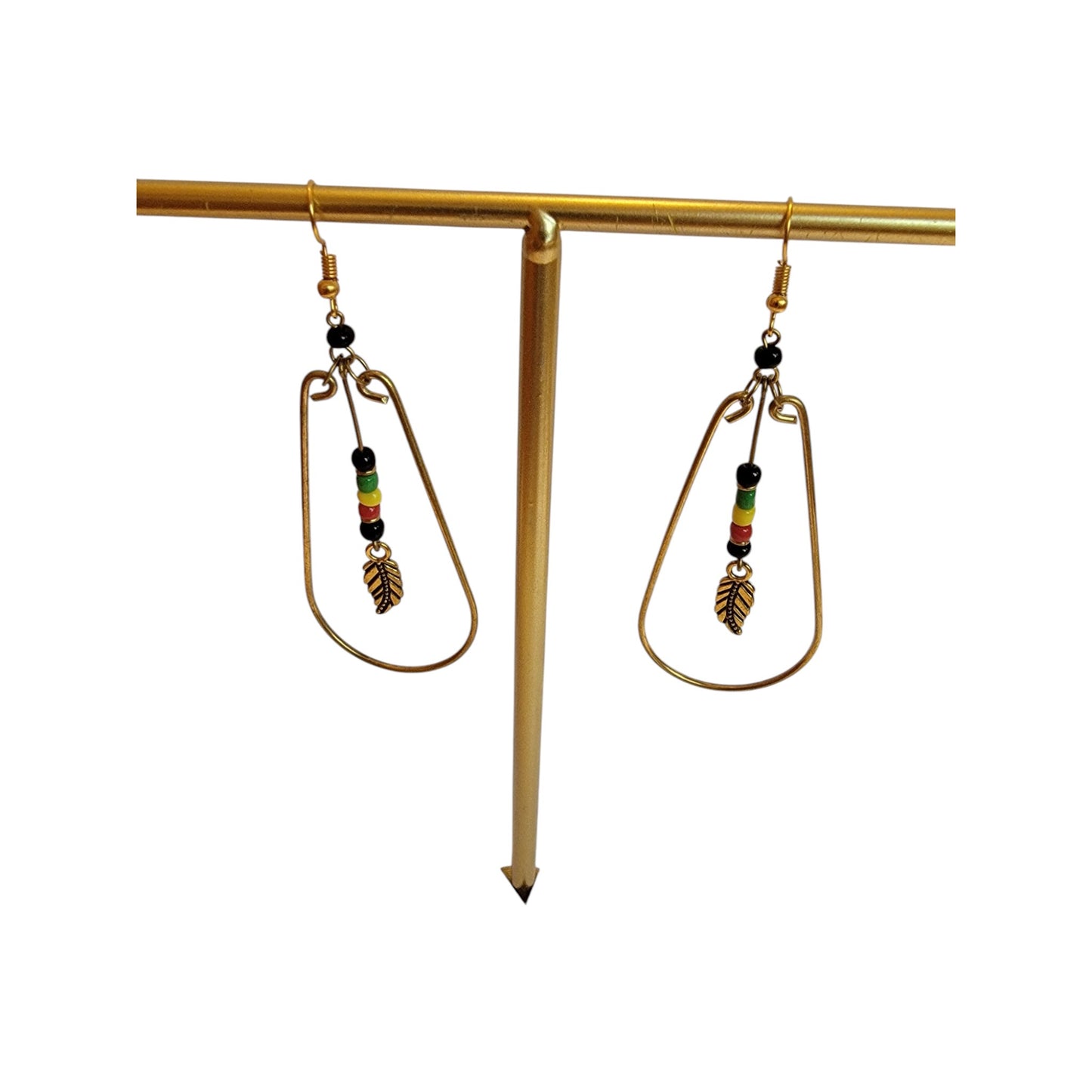 Brass Rasta Earrings