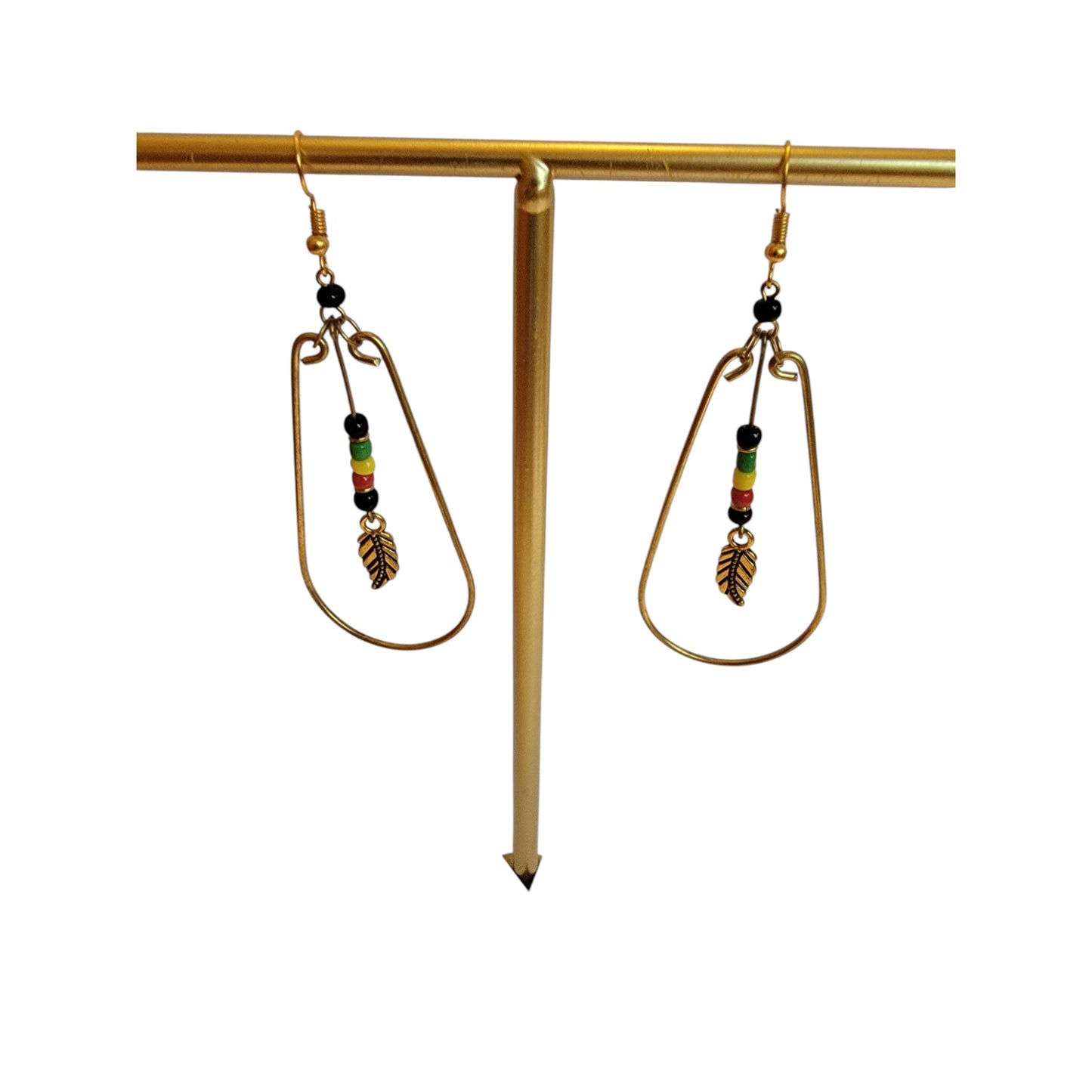 Brass Rasta Earrings