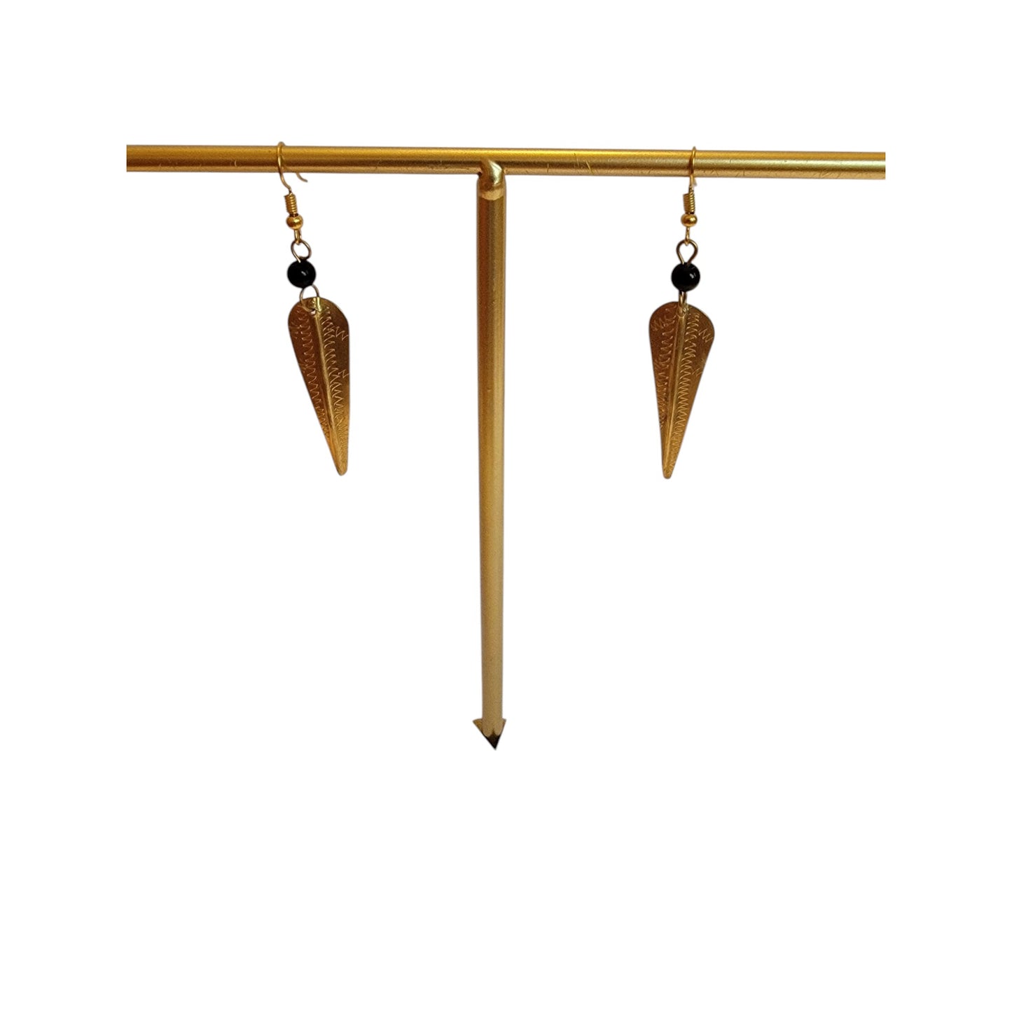 Brass Leaf Earrings