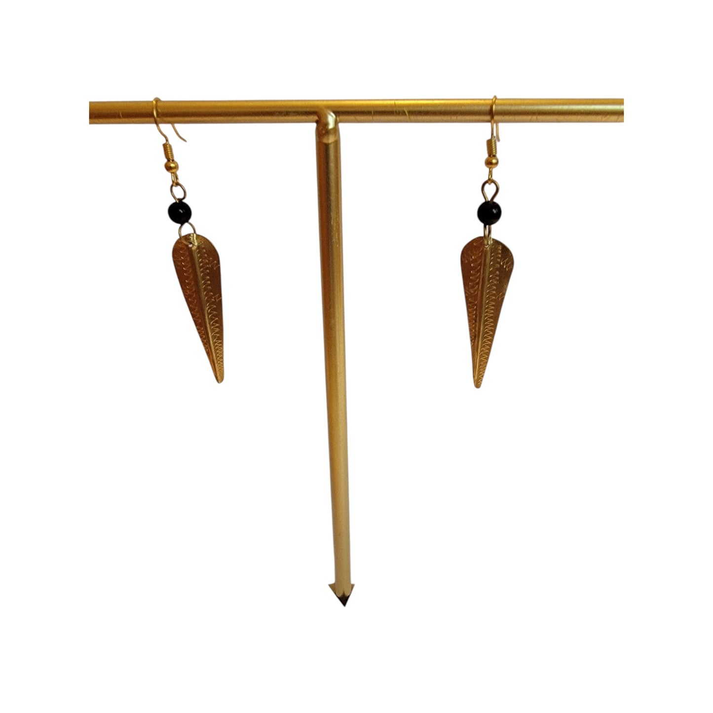 Brass Leaf Earrings