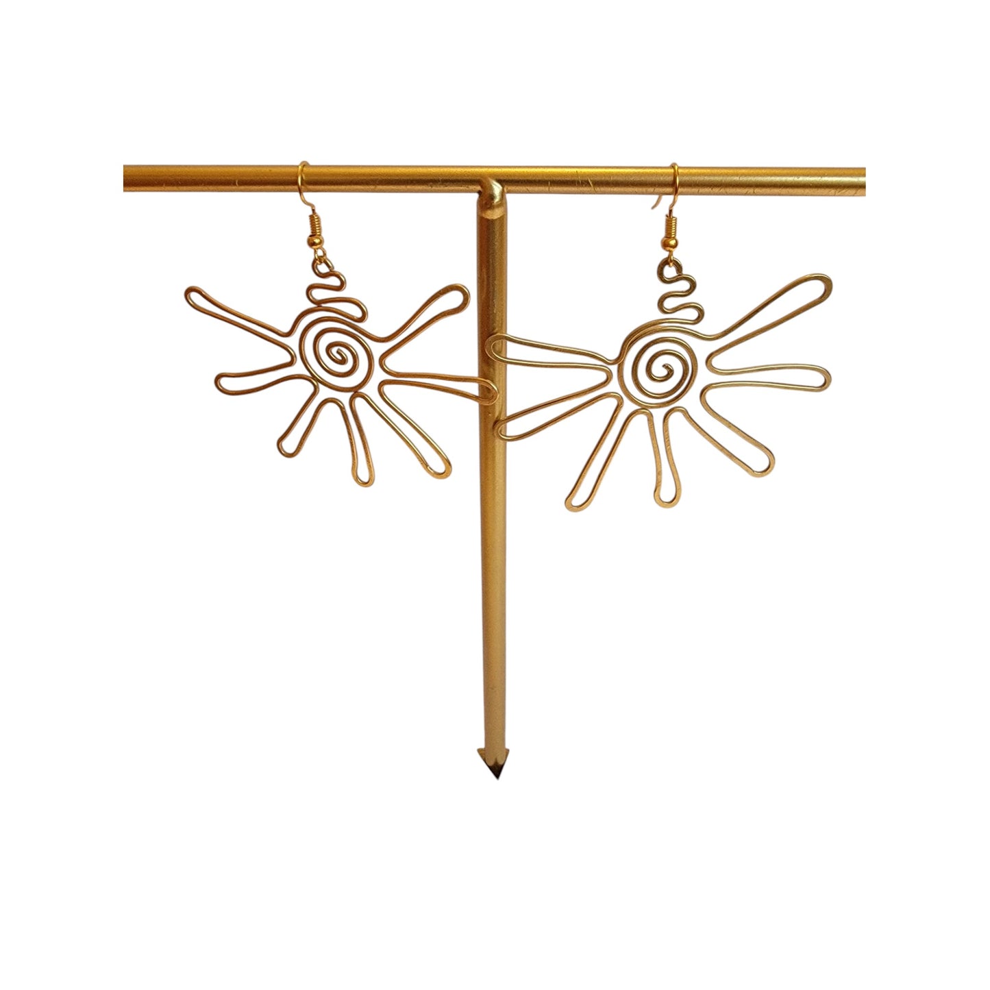 Brass Octopus Earrings
