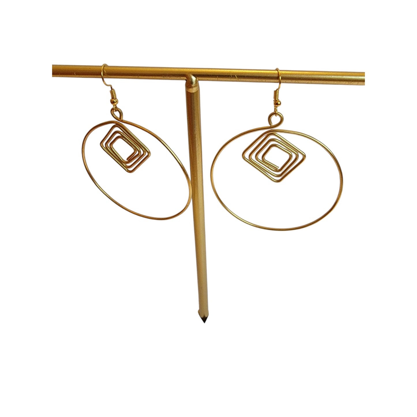 Brass Hoops W/ square coil