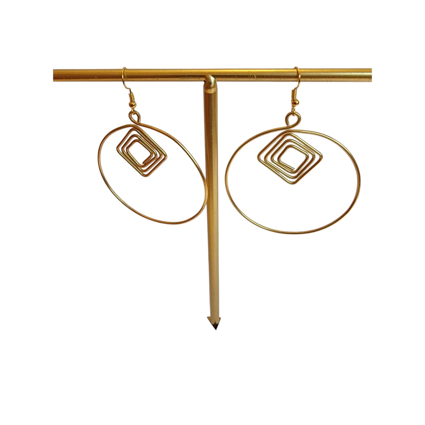 Brass Hoops W/ square coil