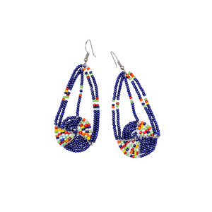 Blue Masai Beaded Earrings