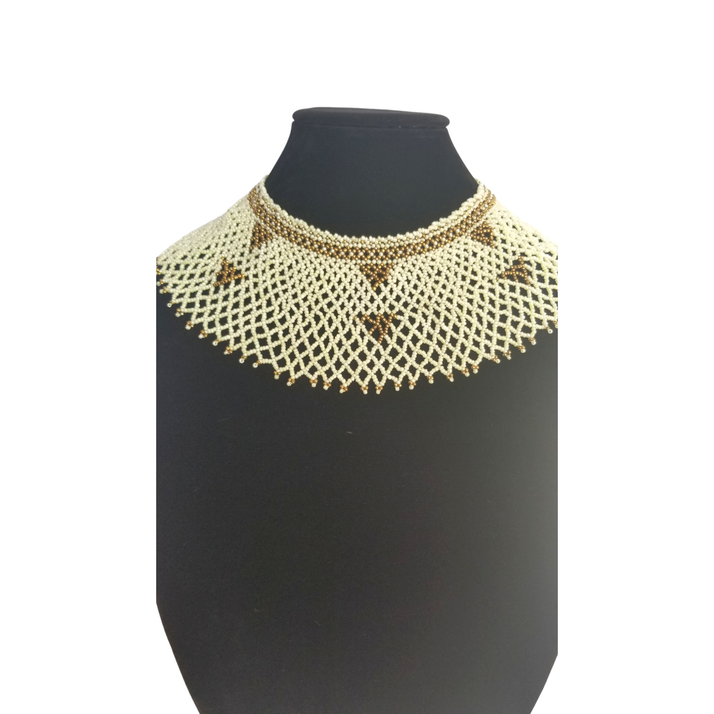 Cream & Gold Princess Collar Necklace