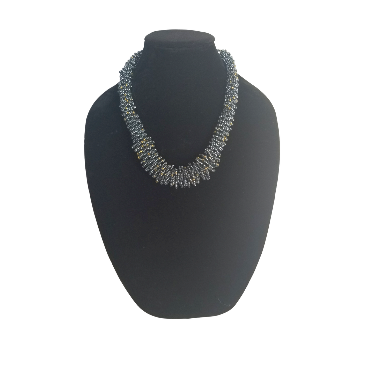 Platinum & Gold Beaded necklace