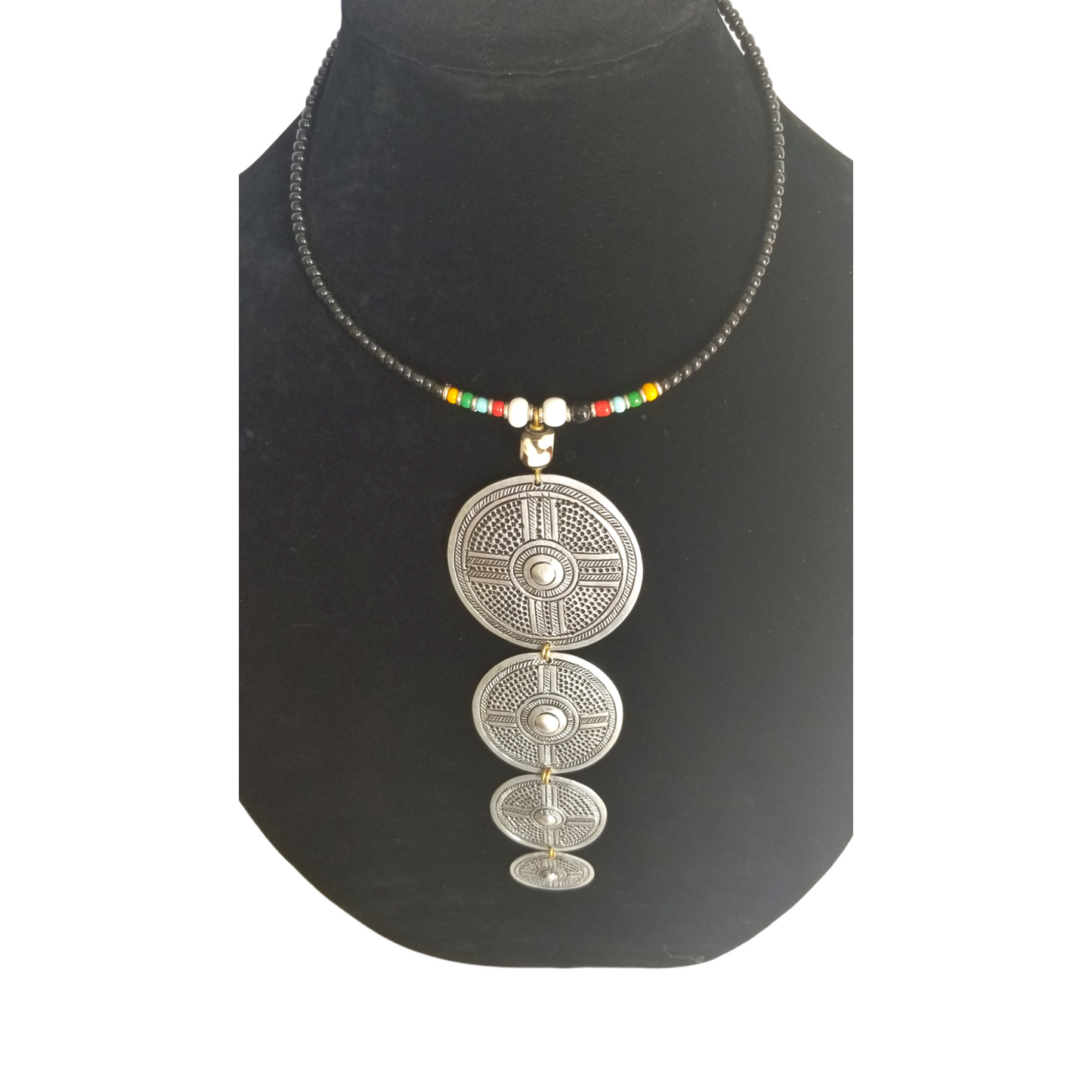 Patterned Mabati with White Beads