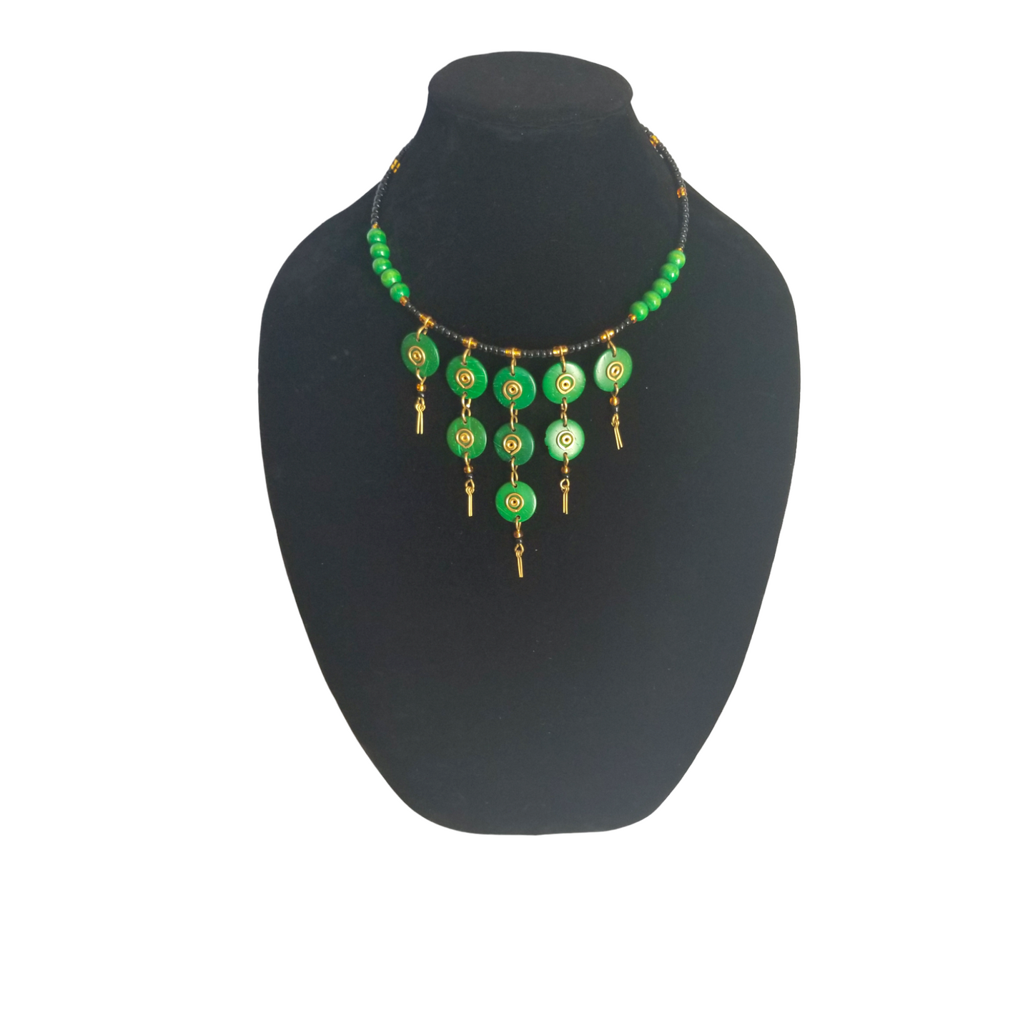 Small Green Coconut Necklace