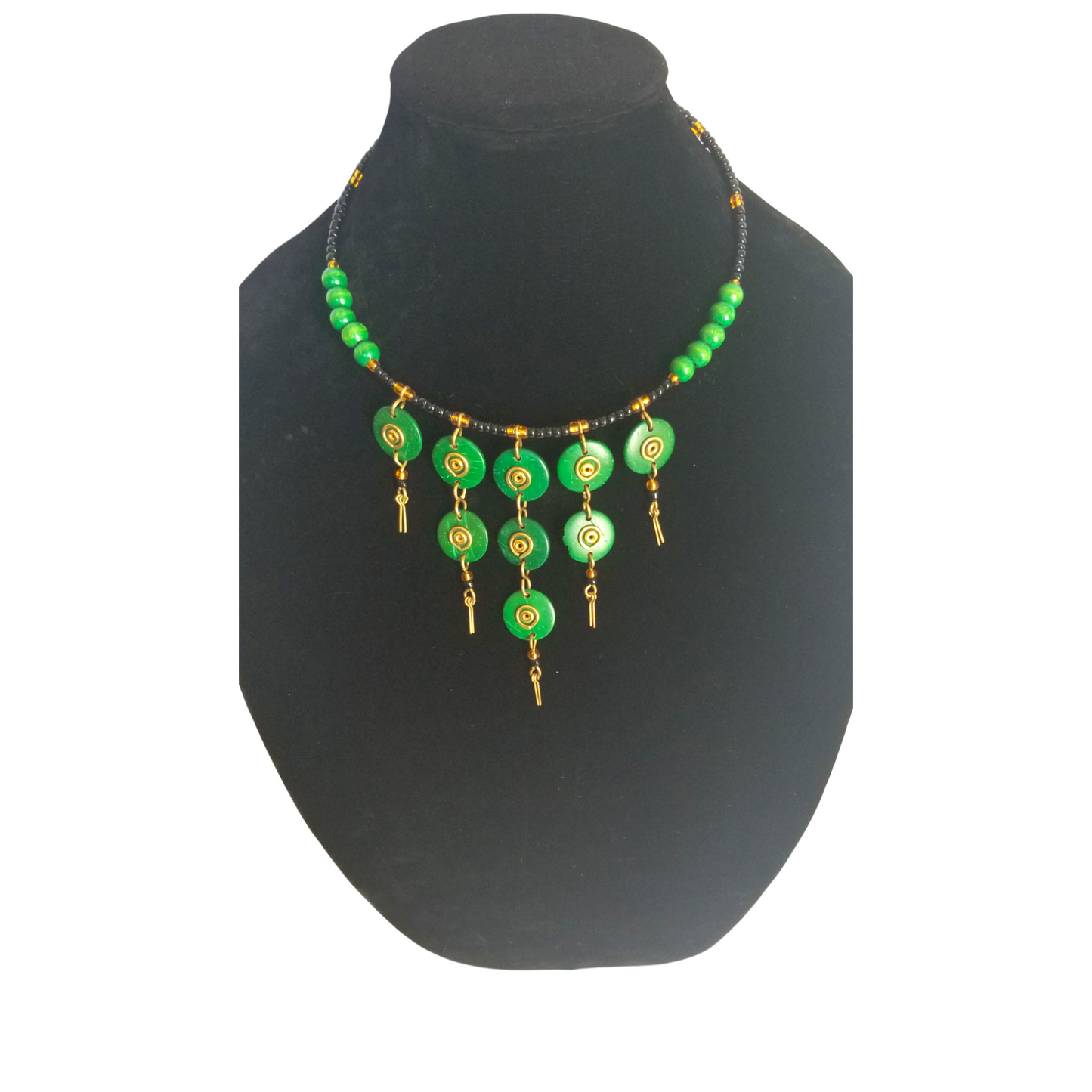 Small Green Coconut Necklace