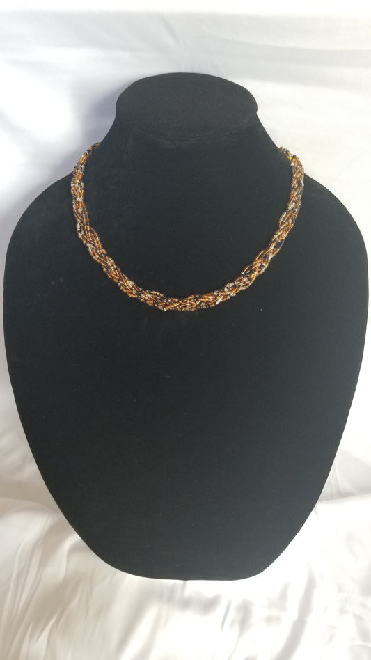 Earth Colors Braided Necklace