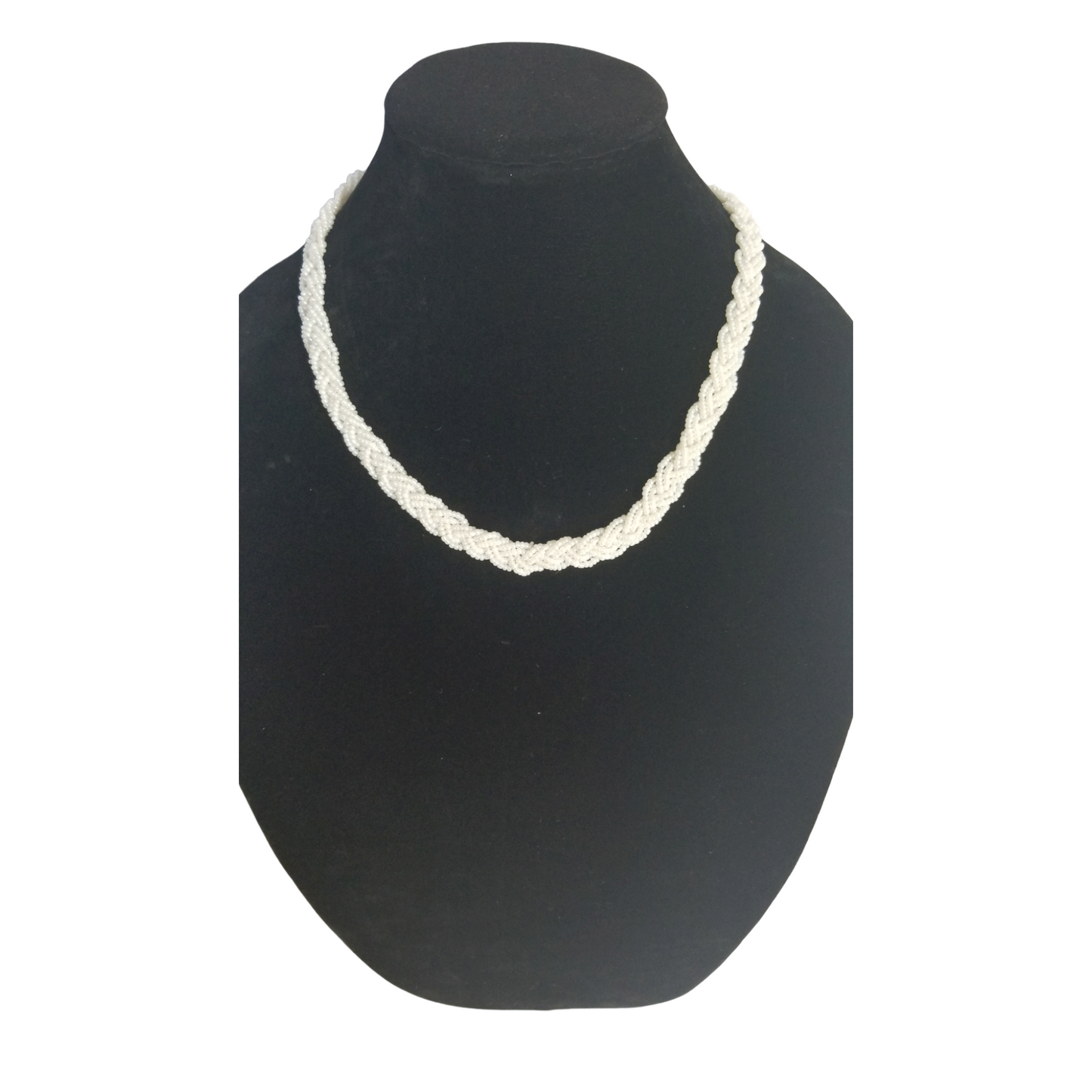White Braided Necklace