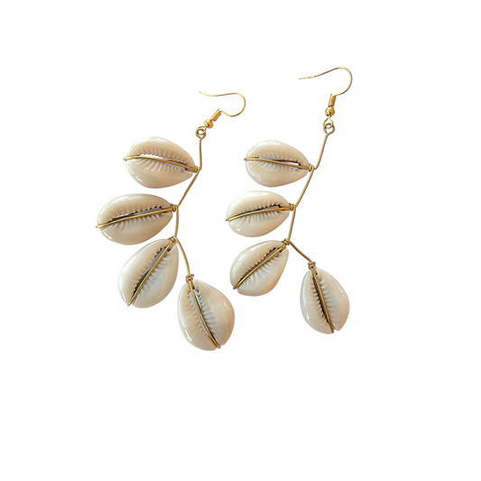 4 Cowrie Shells Earrings