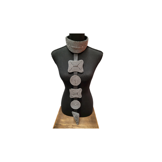 Black & White Long Neck Necklace