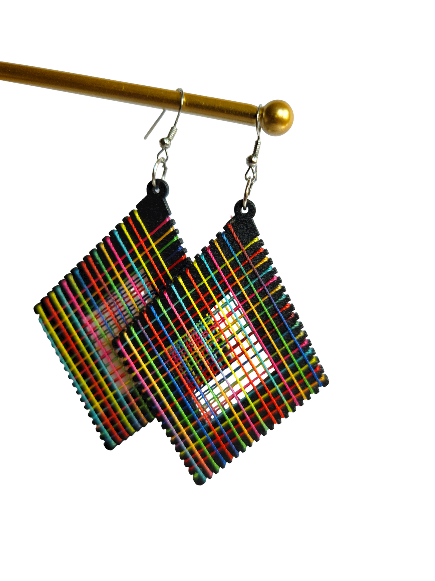 Black Threaded Earrings