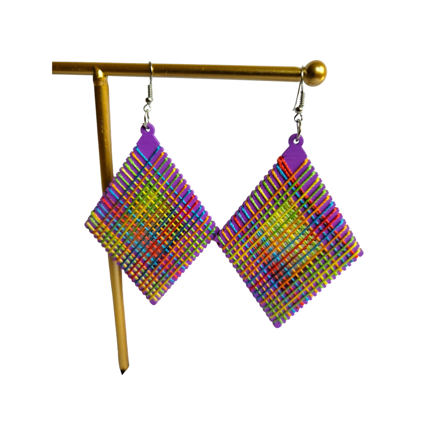 Light Purple Threaded Earrings