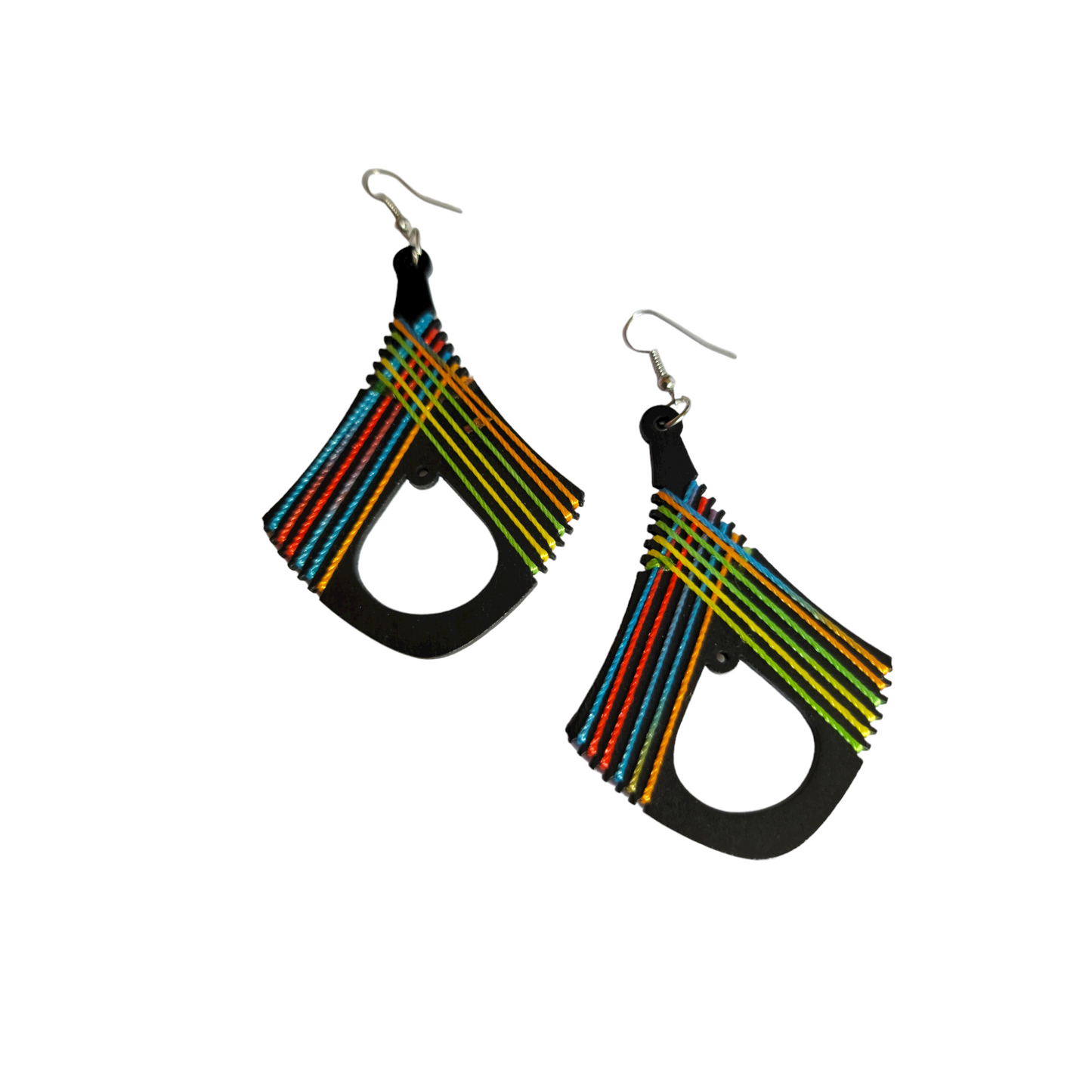 Black Threaded Earrings