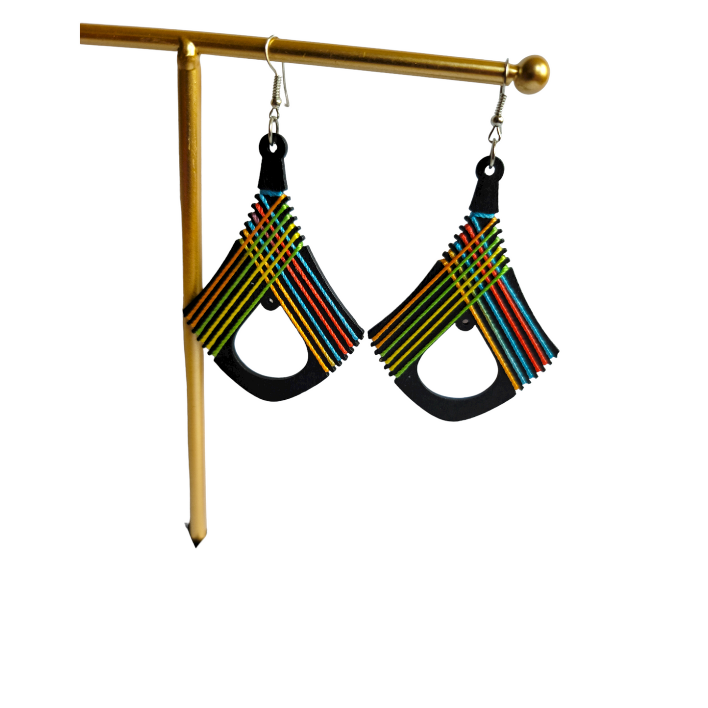 Black Threaded Earrings