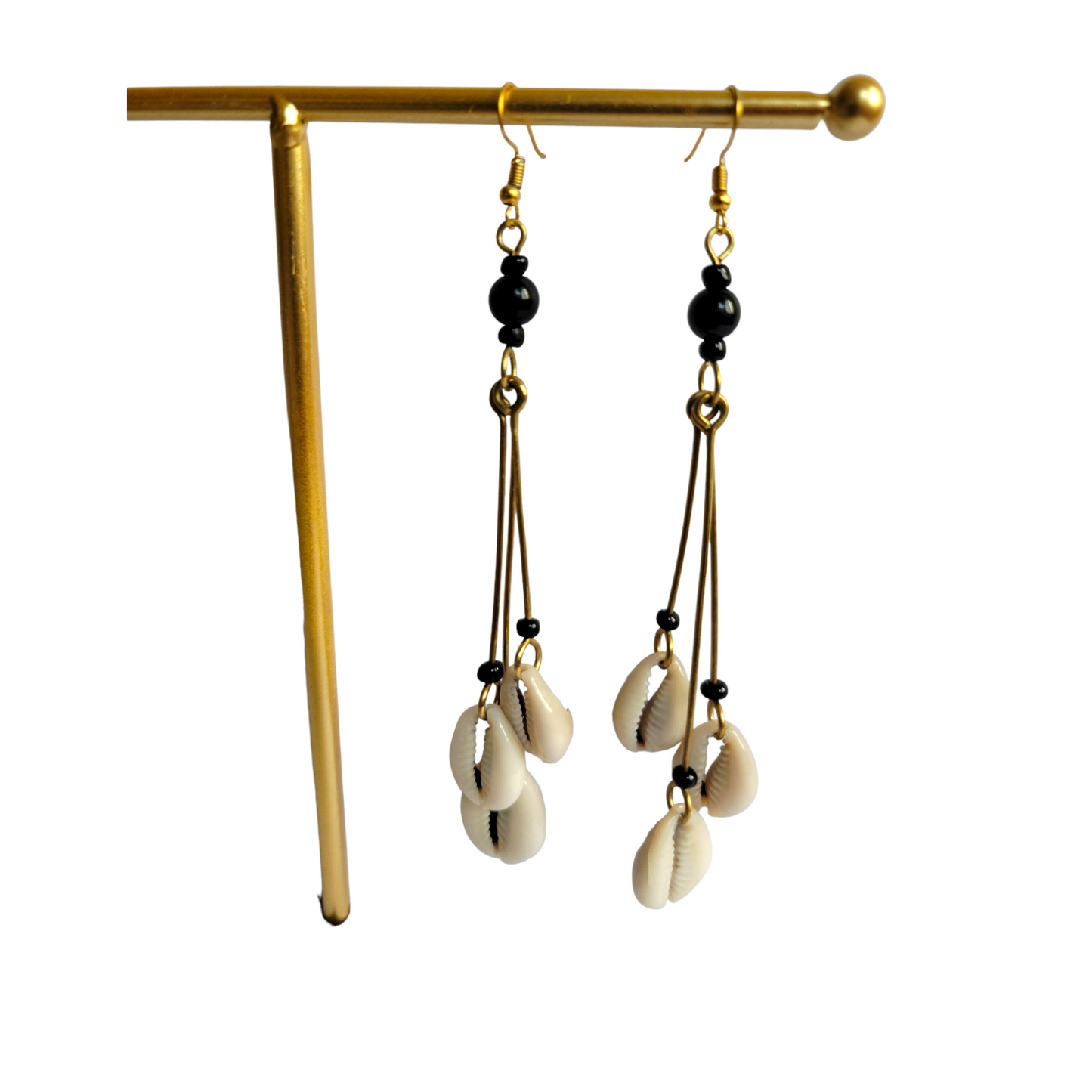 3 Cowrie Shells Earrings