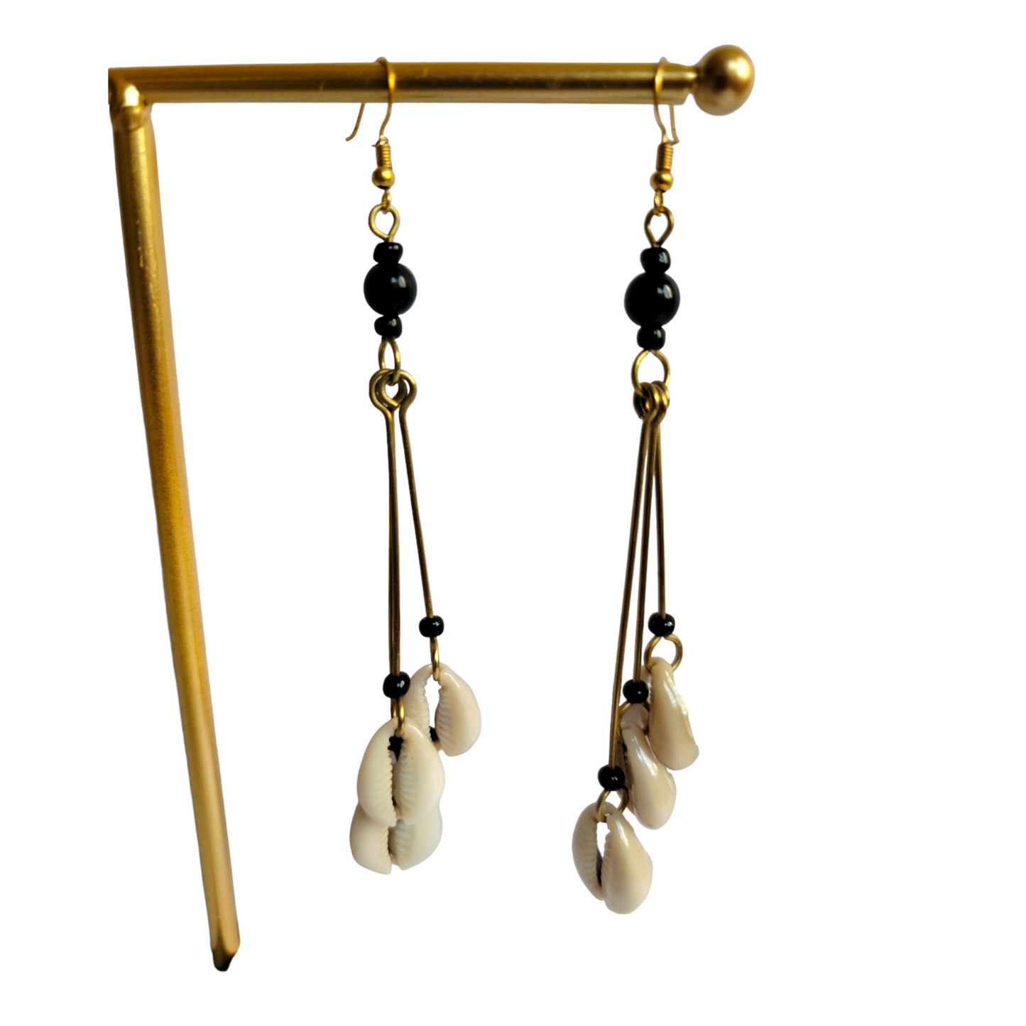 3 Cowrie Shells Earrings