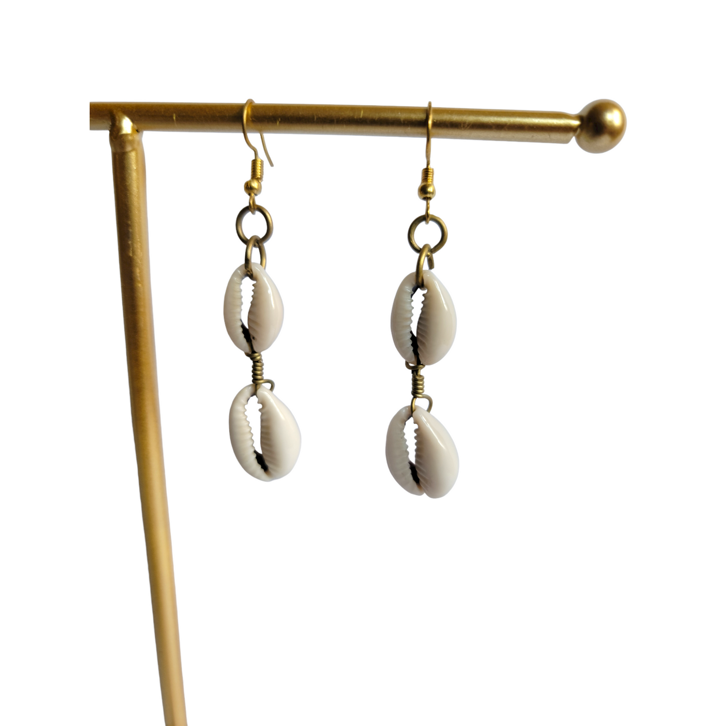 2 Cowrie Shell Strand Earrings