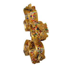 Gold & Masai Beads Napkin Holders