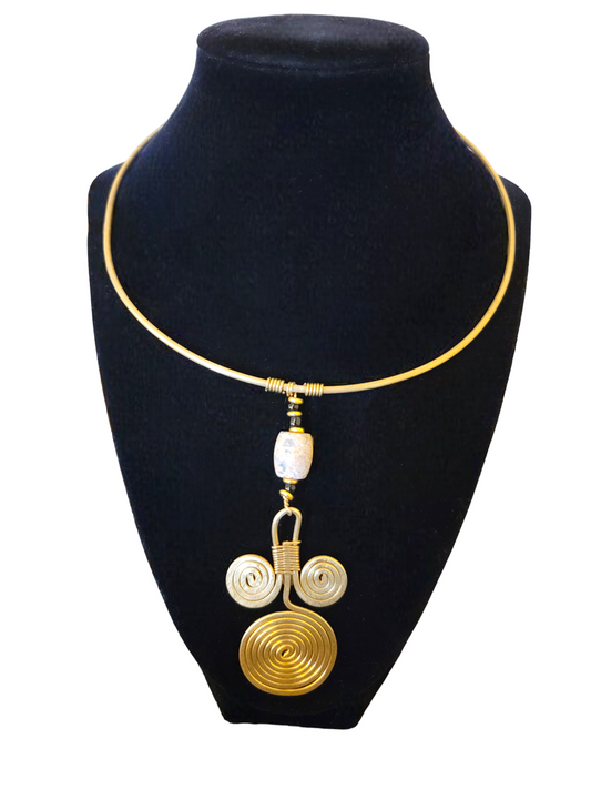 3 Coil w/ Bead Necklace