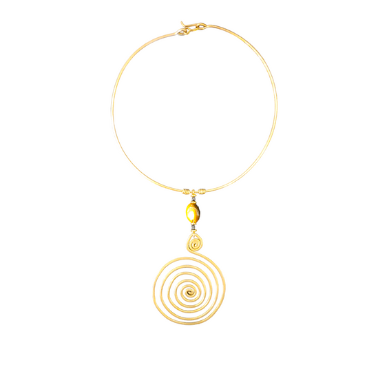Brass Coil with Tiger Eye beads Set