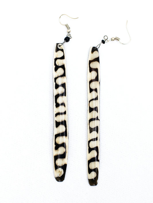 Cow bone earring