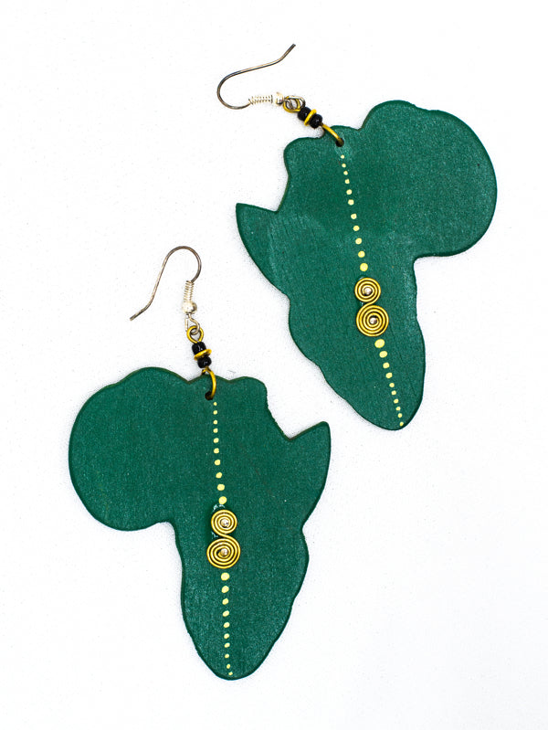 African map Earrings